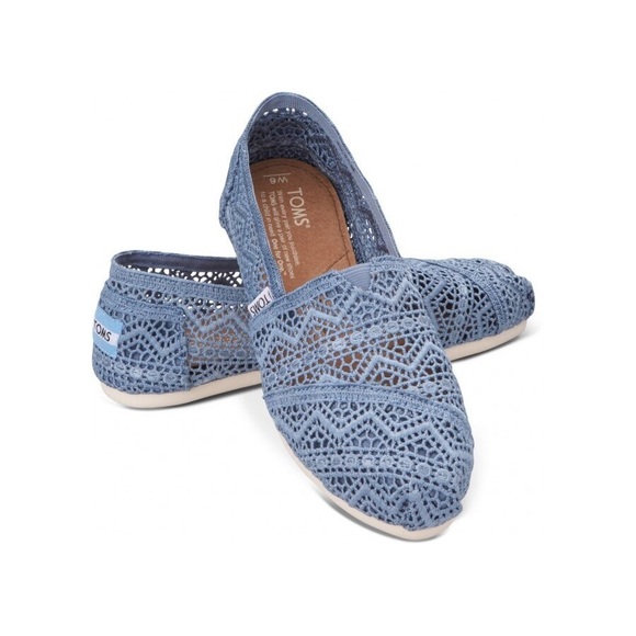 Toms Shoes - TOMS Denim Crochet Classic Blue Flats